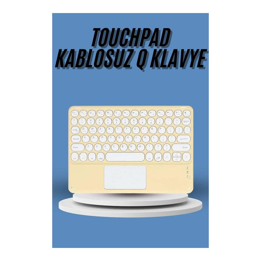 Touchpad Tüm Cihazlara Uyumlu Bluetooth Klavye Touchpad Slim Kablosuz 