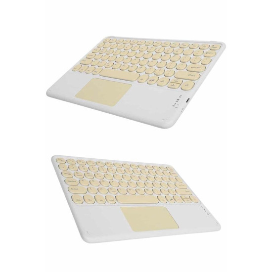 Touchpad Tüm Cihazlara Uyumlu Bluetooth Klavye Touchpad Slim Kablosuz 