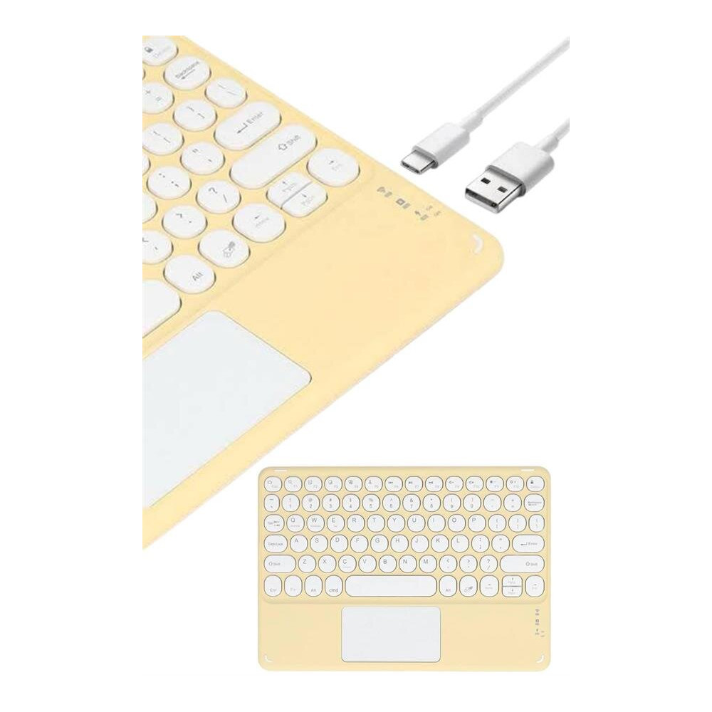 Touchpad Uyumlu Bluetooth Klavye Slim Kablosuz Wifi Q Klavye
