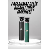 Tıraş Makinesi Profesyonel Paslanmaz Çelik T-bıçak Saç Sakal Ense Vücu