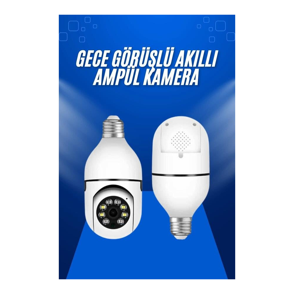 Ev Kamerası Wifi Kamerası Gece Görüşlü Akıllı Ampül Kamera