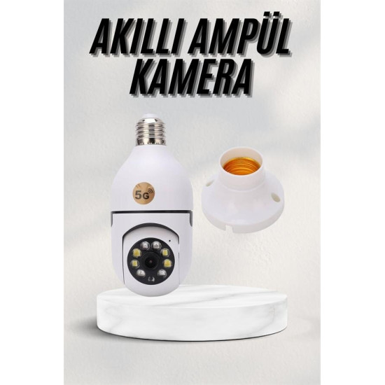 Akıllı Kamera Wifi Kamera Duylu Ampul Görünümlü 360 Derece Dönebilen E