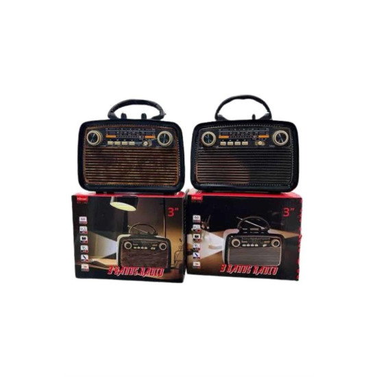 Eskitme Nostalji Tasarımlı Bluetoothlu Nostalji Radyo Ahşap Nostaljik 