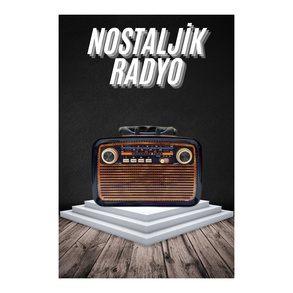 Bluetooth’lu LED Işıklı Nostaljik Müzik Kutusu – Ahşap Dokulu Vintage 