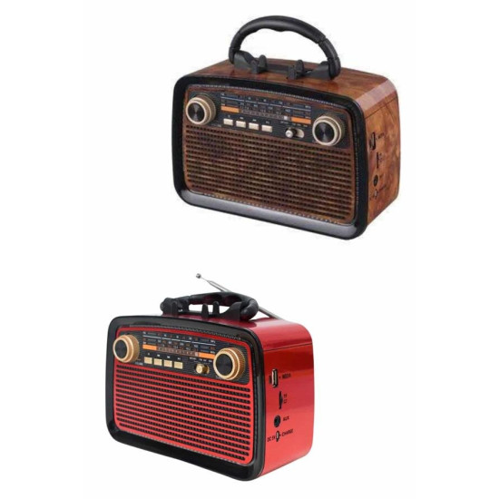 Bluetooth’lu LED Işıklı Nostaljik Müzik Kutusu – Ahşap Dokulu Vintage 