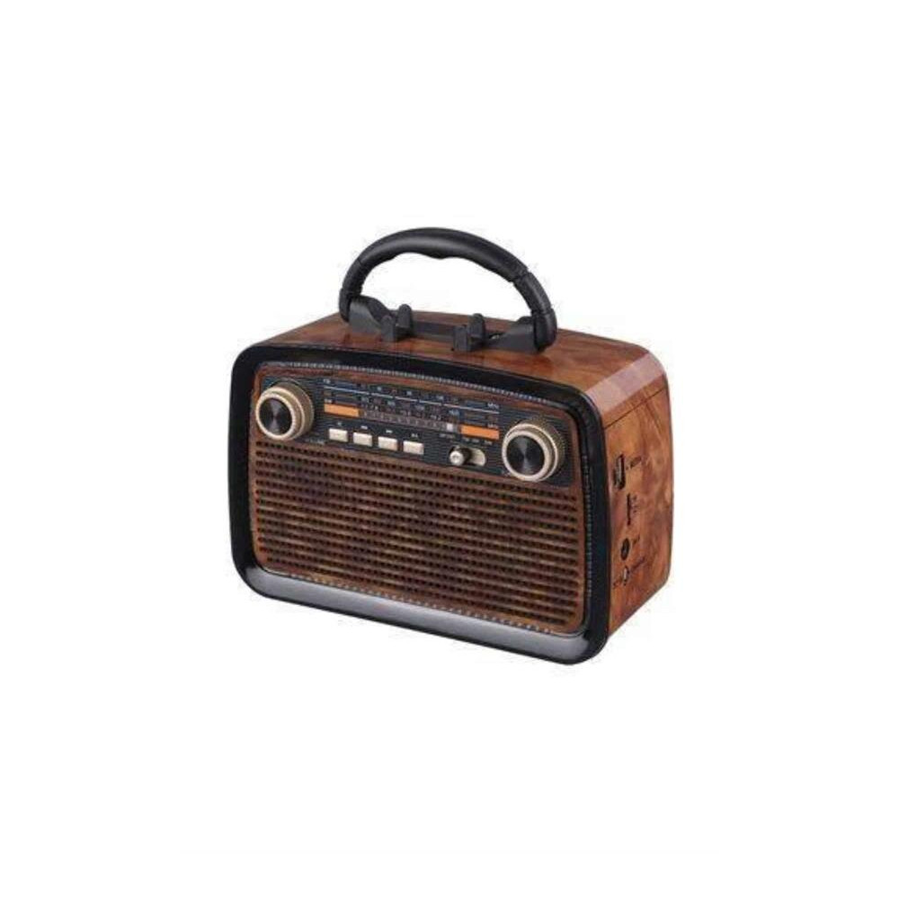 Müzik Kutusu Bluetooth Bağlantılı El Fenerli Nostaljik Tasarım Radyo