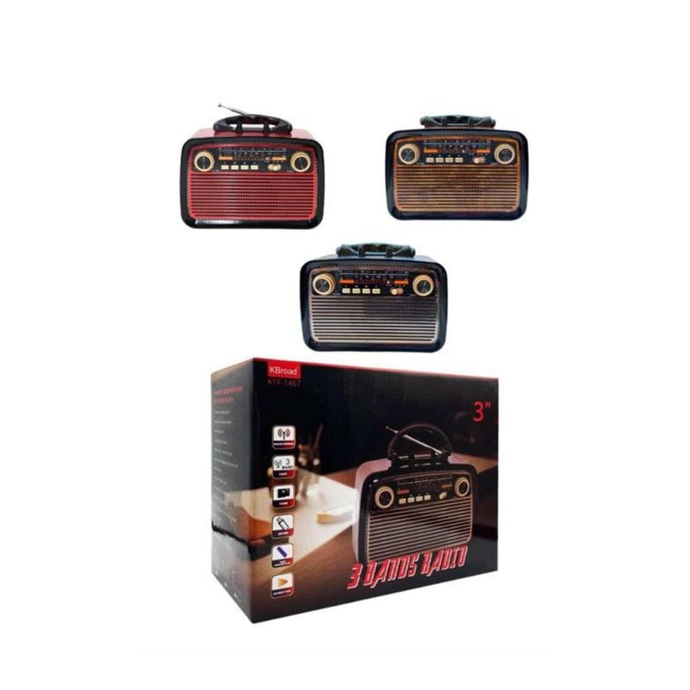 Nostaljik Görünümlü Ahşap Radyo TF SD USB Girişli Led Fener Işıklı