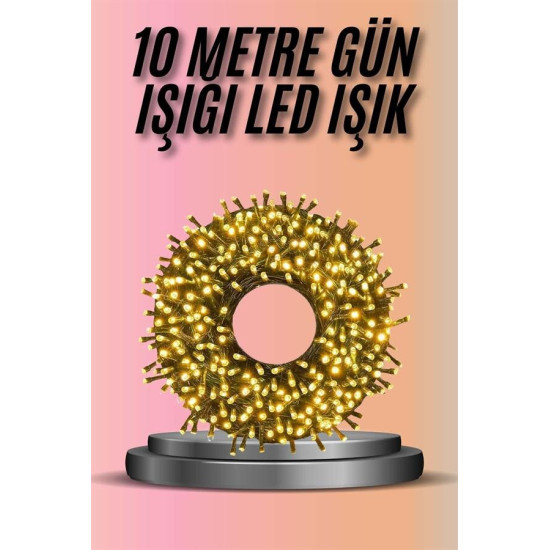 Led Işık Ağaç Süsleme Ampüllü Dekoratif Aydınlatma 10 Metre Gün Işığı
