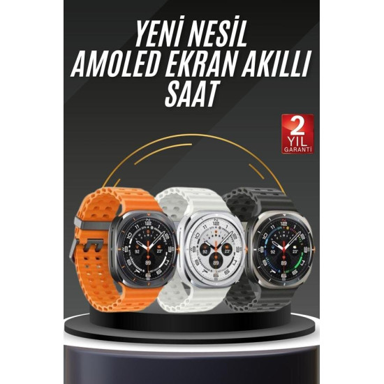 Akıllı Saat Amoled Ekran Bluetooth Bağlantılı Sağlık Takibi GPS Uyumlu