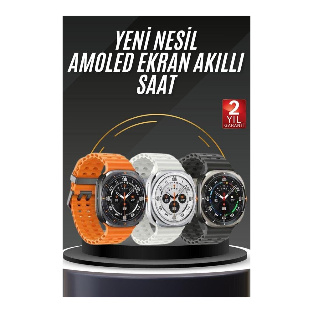 Akıllı Saat Amoled Ekran Bluetooth Bağlantılı Sağlık Takibi GPS Uyumlu