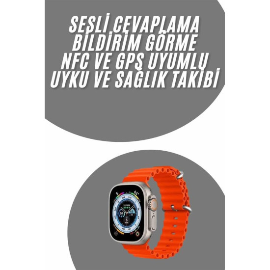 yeni nesil Akıllı Saat Android ve İOS Uyumlu 49 MM NFC Özelliği GPS Ta