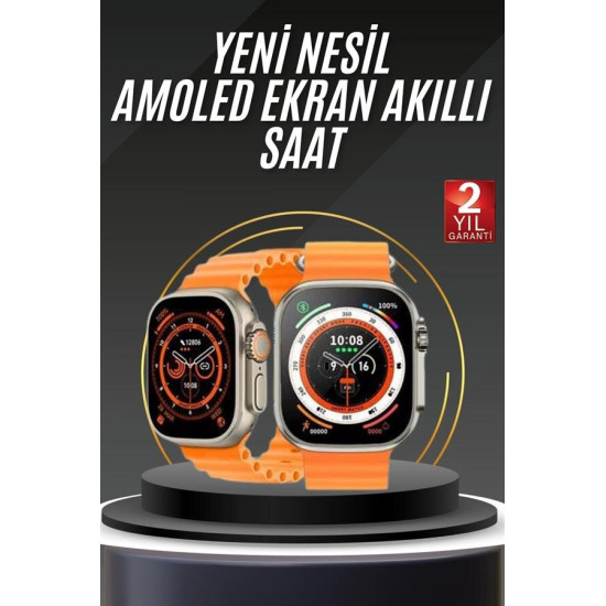 yeni nesil Akıllı Saat Android ve İOS Uyumlu 49 MM NFC Özelliği GPS Ta