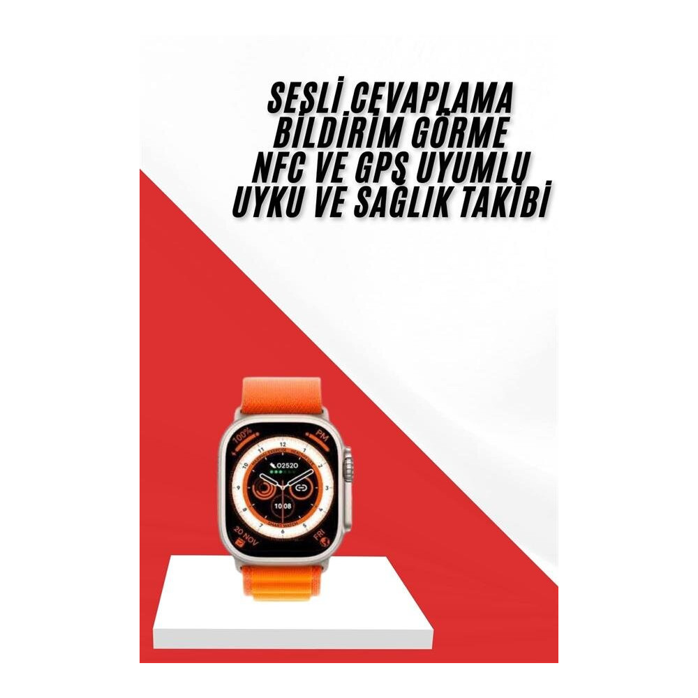 Nabız ve Uyku Takipli Akıllı Saat – Adımsayar GPS Suya Dayanıklı Sesli