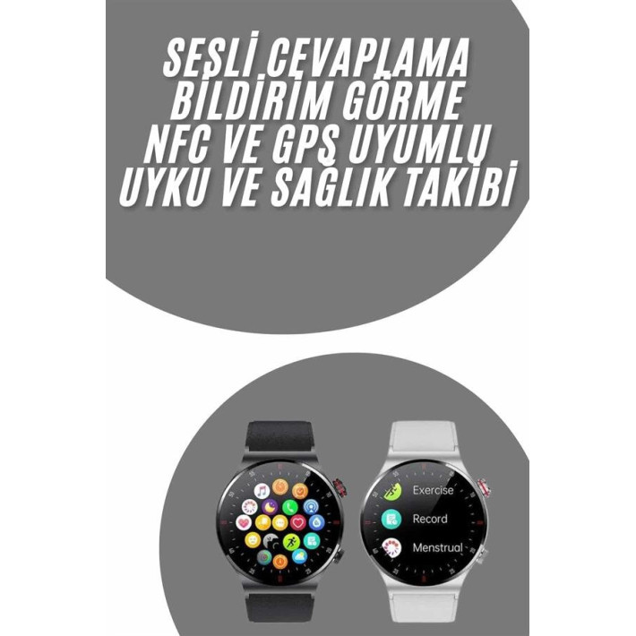 Akıllı Saat Uyku ve Sağlık Takibi NFC Uyumlu Bluetoooth Bağlantılı And