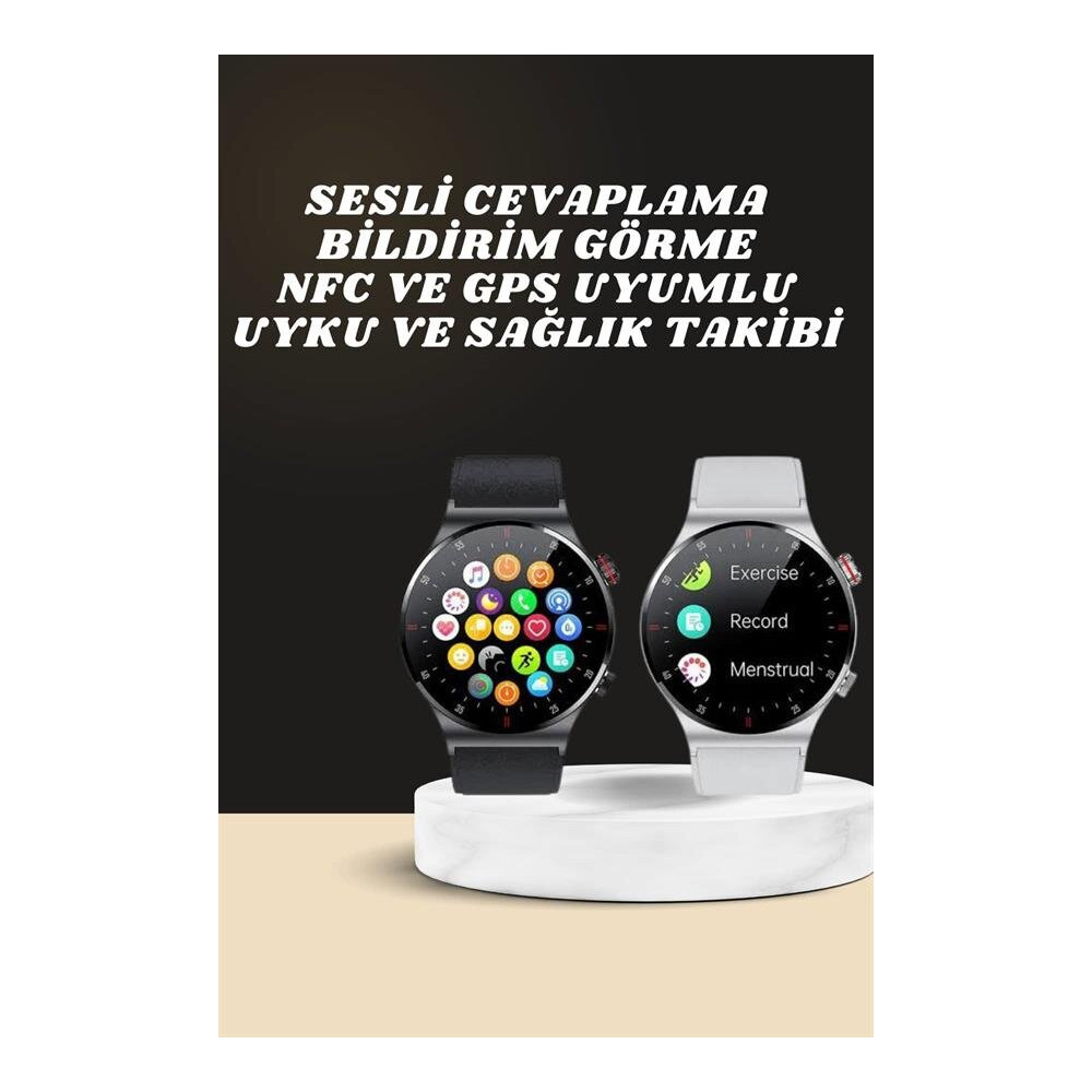 Akıllı Saat Amoled Ekran Bluetooth Bağlantılı Sesli Görüşme Nabız Ölçe