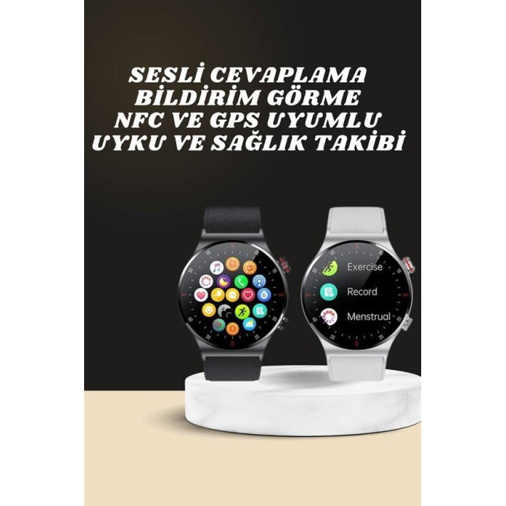 Akıllı Saat Amoled Ekran Bluetooth Bağlantılı Sesli Görüşme Nabız Ölçe