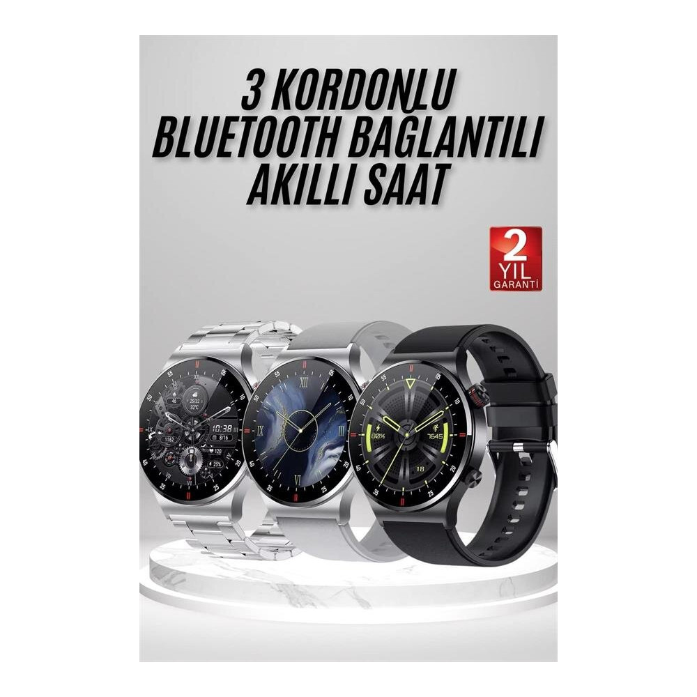 Akıllı Saat Amoled Ekran Bluetooth Bağlantılı Sesli Görüşme Nabız Ölçe