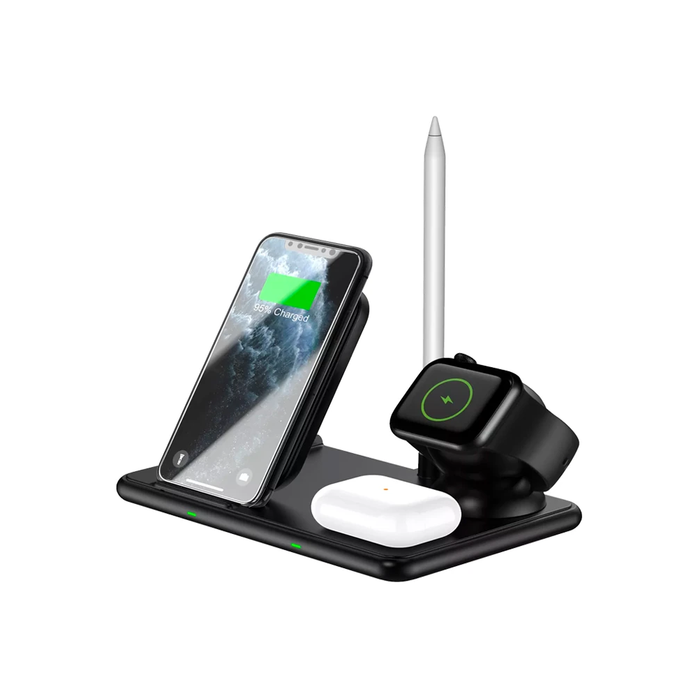 ALLY W58 15W Qi Hızlı Şarj 4 in 1 iPhone+ AirPods Pro Kablosuz Şarj St
