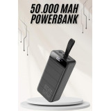 Powerbank Çoklu Şarj Girişi 50.000 Mah Taşınabilir Dijital Göstergeli