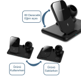 ALLY W58 15W Qi Hızlı Şarj 4 in 1 iPhone+ AirPods Pro Kablosuz Şarj St