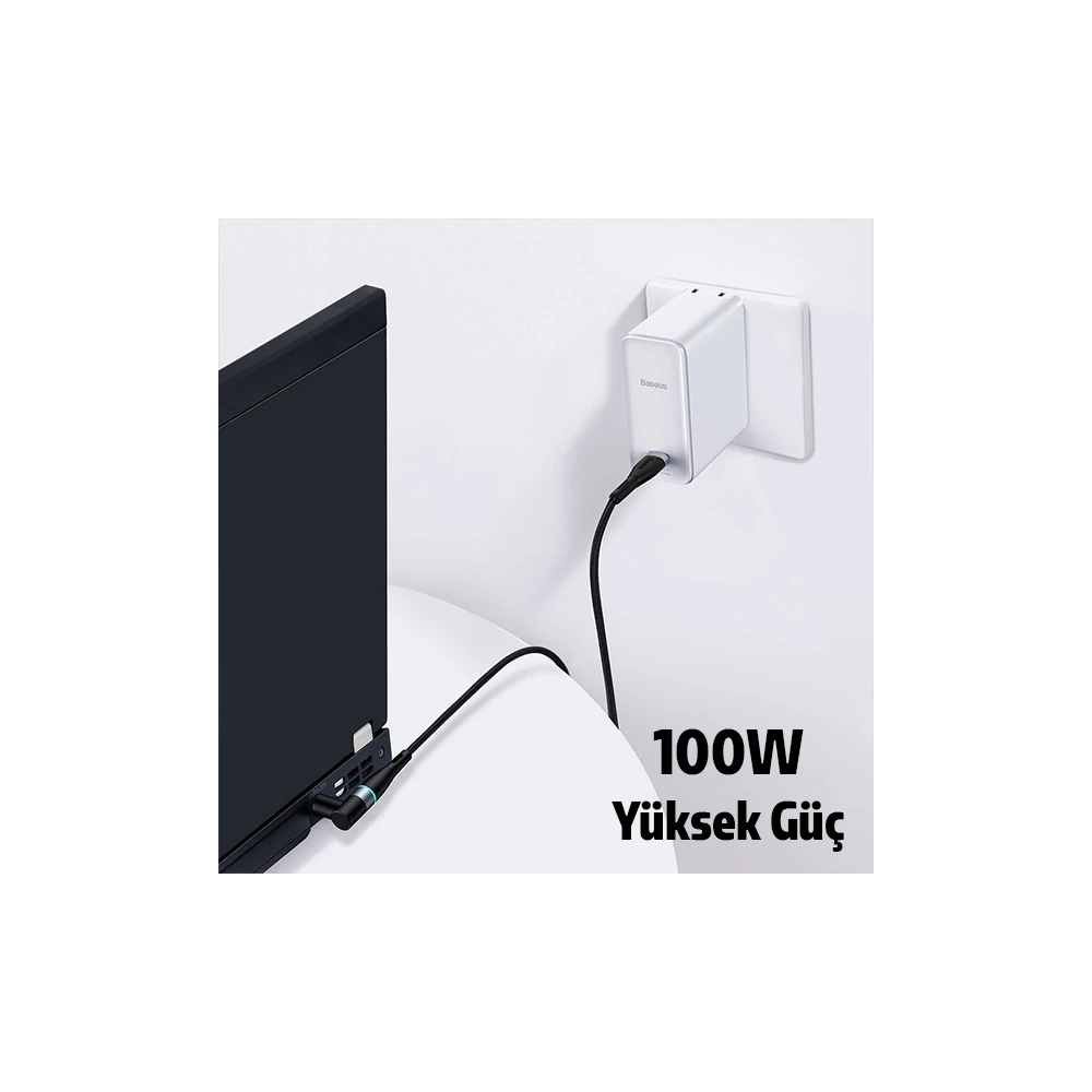 Baseus Zinc Manyetik Type-C to DC Round (79x55mm) Lenovo Laptop Şarj K