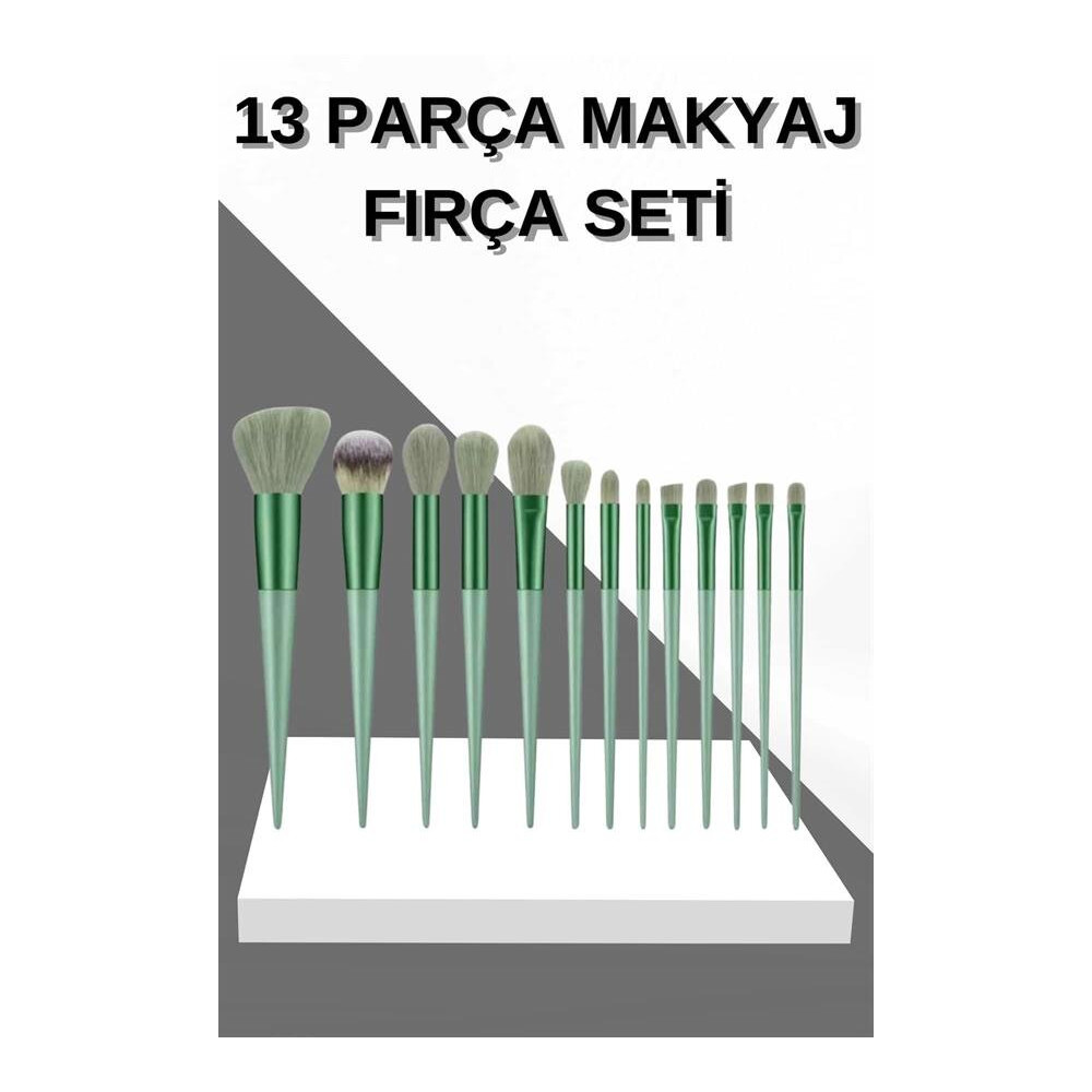 13 Parça Makyaj Fırça Seti Far Fırçası Allık Fırçası Yumuşak Uçlu