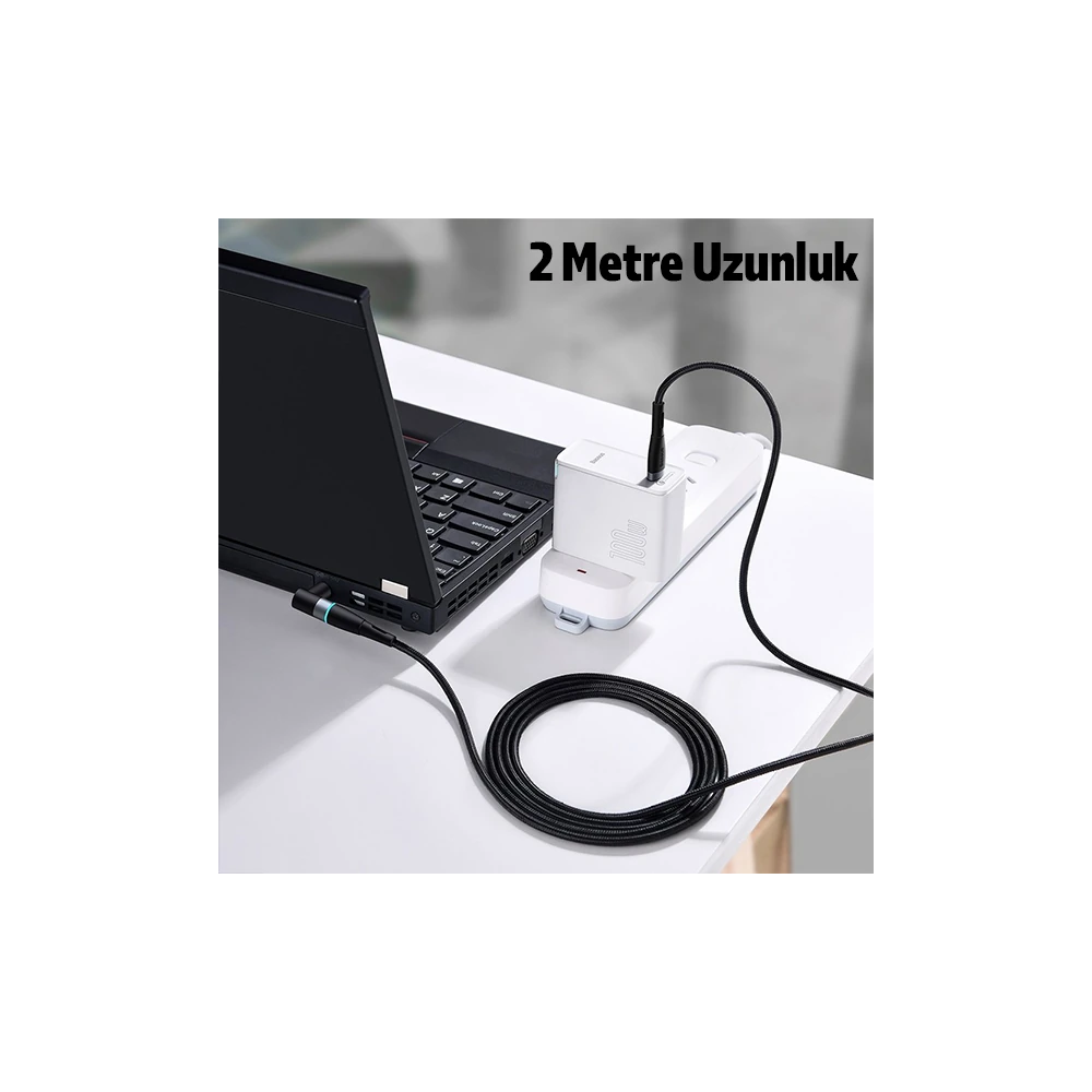 Baseus Zinc Manyetik Type-C to DC Round (79x55mm) Lenovo Laptop Şarj K