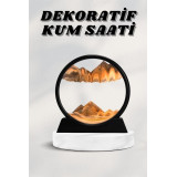 7 Inç Mavi Orta Boy Dekoratif Yuvarlak Şık Kum Tablosu Modern Dekorati