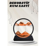 Dekoratif Kum Sulu Kum Saati Yuvarlak Şık Kum Tablosu Kum Saati Şeklin