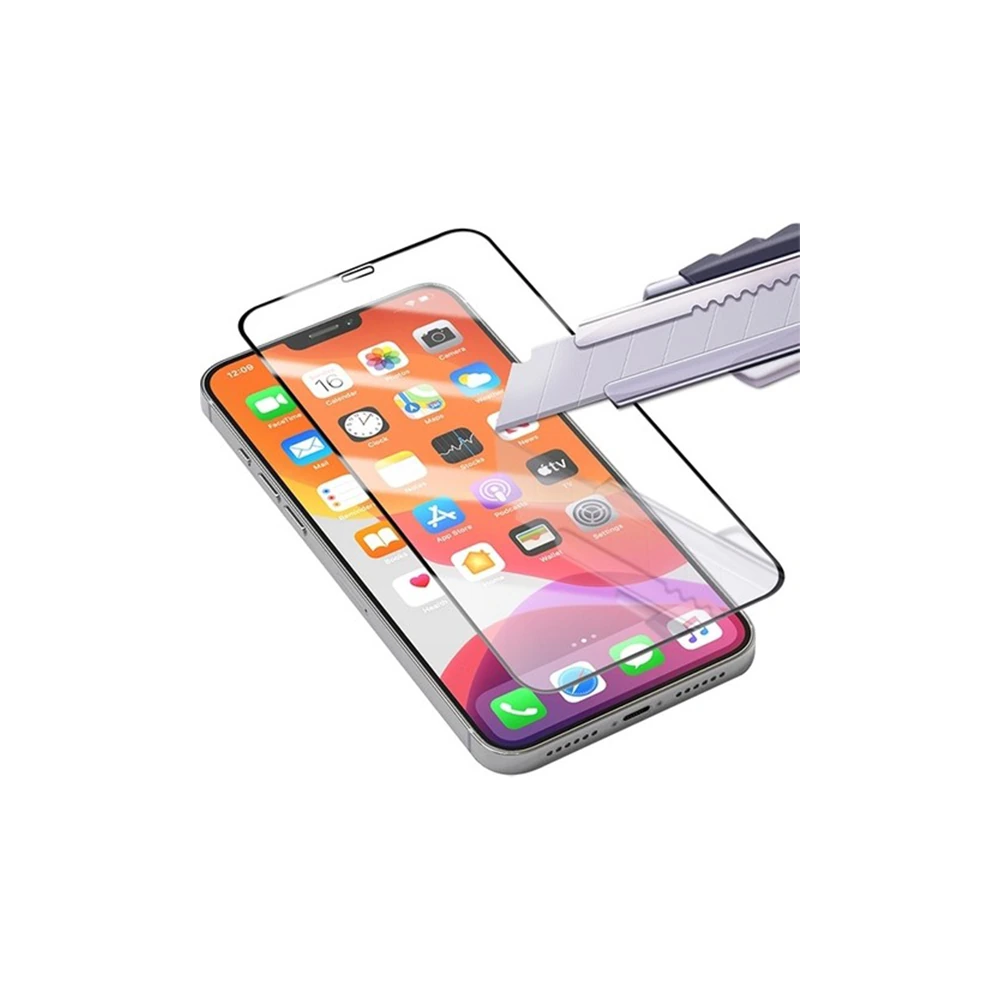 BEST iPhone 12 Pro Max 6.7 9H 3D Tempered Full Cam Ekran Koruyucu