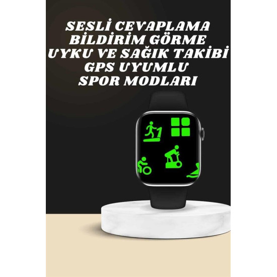 Akıllı Saat Wireless Şarj Yüksek Çözünürlüklü Müzik Dinleme Sesli Ceva