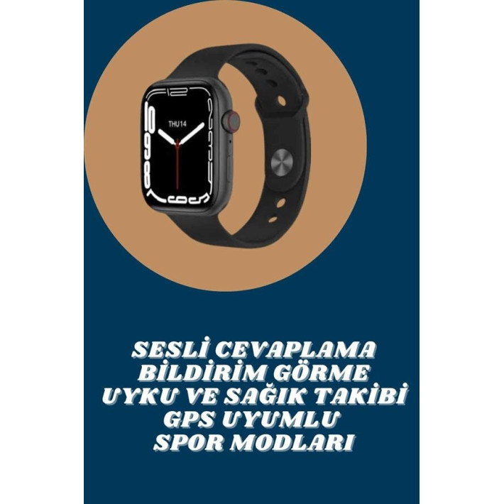 Akıllı Saat Tema Değiştirme Uyku ve Sağlık Takibi Sesli Asistan Bildir