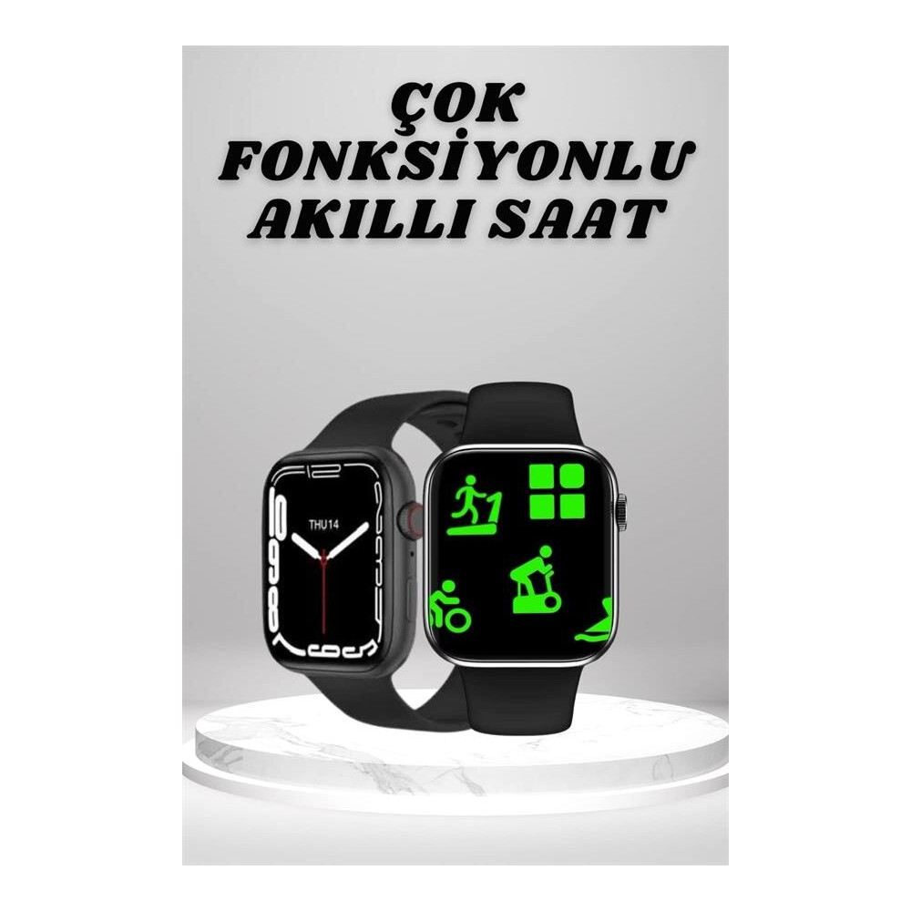 Akıllı Saat Tema Değiştirme Uyku ve Sağlık Takibi Sesli Asistan Bildir