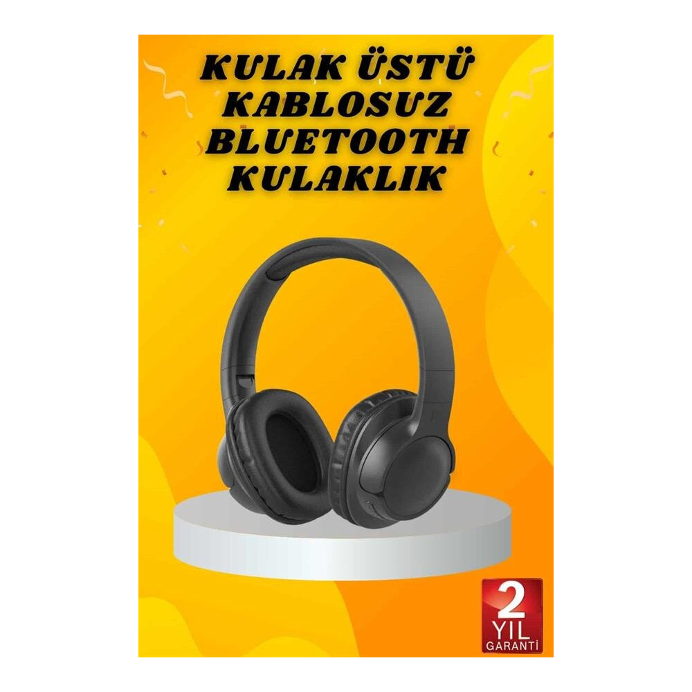 Kulak Üstü Bluetooth Kulaklık Ayarlanabiilir Uzun Pil Ömrü Kablosuz 5.