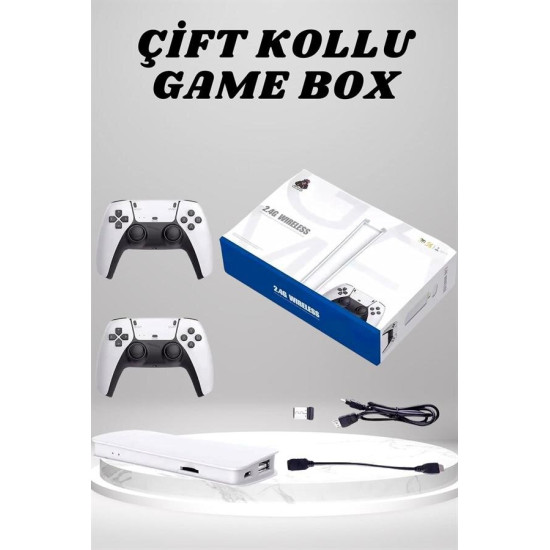4K 3D HD Görüntü Kaliteli Kablosuz Çift Kollu 20.000 Oyunlu Retro Oyun