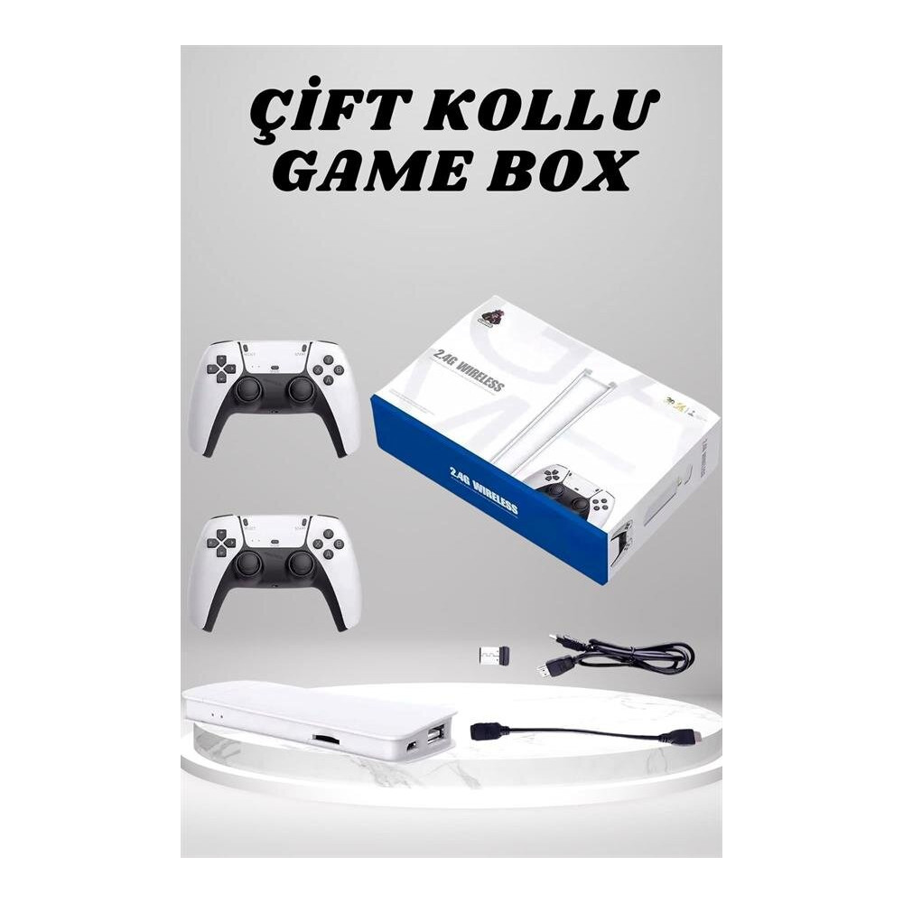 4K 3D HD Görüntü Kaliteli Kablosuz Çift Kollu 20.000 Oyunlu Retro Oyun