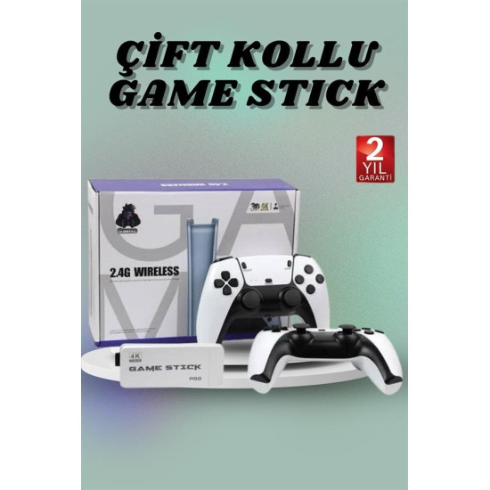 3D 4K HD 2.4G Game Stick 4K Ultra Hd Oyun Konsolu Çift Kollu