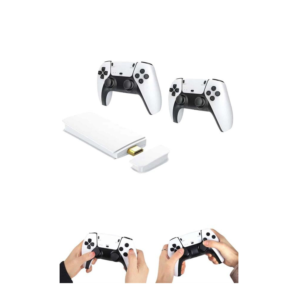 Çift Oyun Kollu 4K HD Ekran Nostaljik 20.000 Oyunlu Beyaz Game Stick