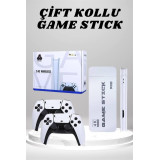 4K HD Görüntü Kaliteli Retro Game Stick 20000 Oyunlu Çift Kollu Beyaz 