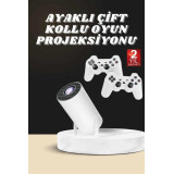 Projeksiyon Cihazı Video Oyun Konsolu Projektör Taşınabilir Ayaklı Çif