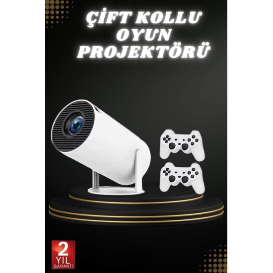 Ayaklı Oyun Projeksiyonu Çift Kollu Taşınabilir Sinema Projektörü