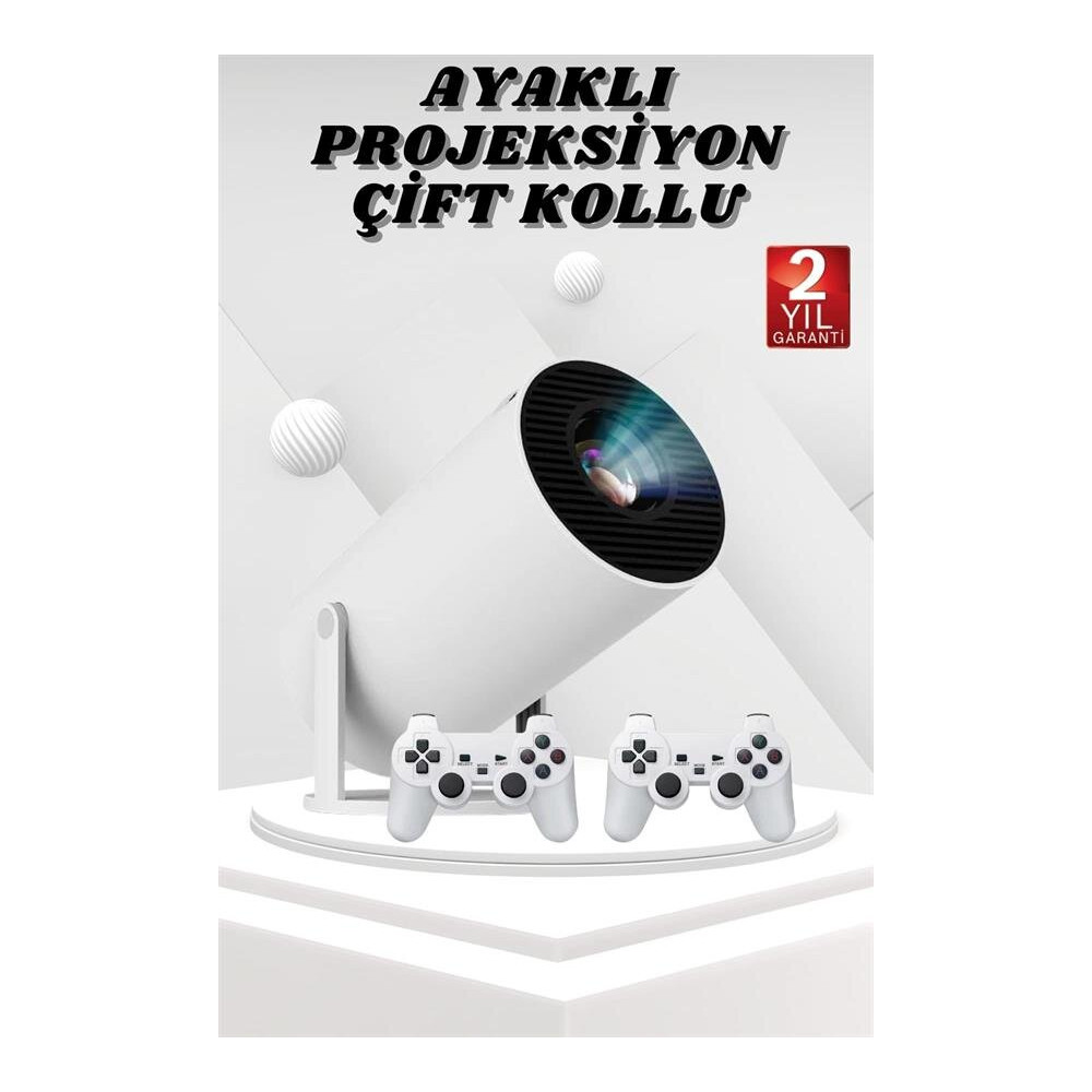 Ayaklı Oyun Projeksiyonu Çift Kollu Taşınabilir Sinema Projektörü