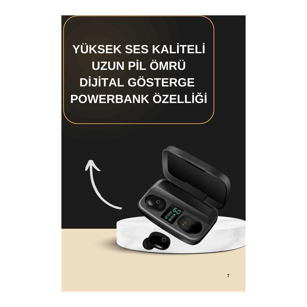 2025 Yeni Model Bluetooth Kulaklık Stereo TWS Kulaklık 5.0 Bluetooth Y