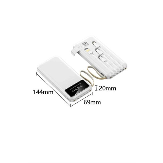Powerbank Şarj Cihazı 4 Çıkışlı 20.000 MAH Powerbank Taşınabilir Çoklu