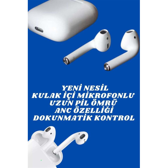 2.Nesil Yeni Model TWS Bluetooth Kulaklık Dokunmatik Kontrol Yüksek Se