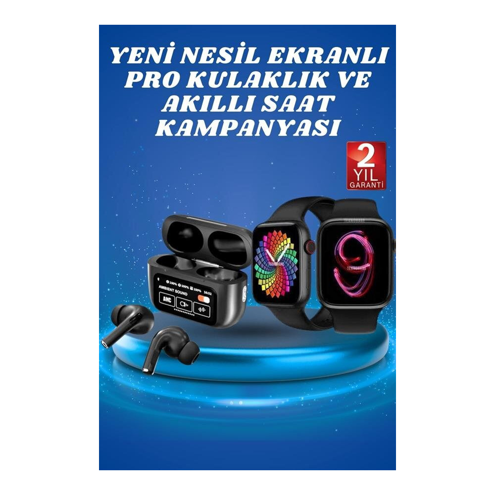 Ekranlı Yeni Nesil Pro Kulaklık ve Akıllı Saat Kampanyası Kulak İçi Mi