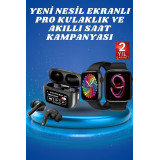 Ekranlı Yeni Nesil Pro Kulaklık ve Akıllı Saat Kampanyası Kulak İçi Mi