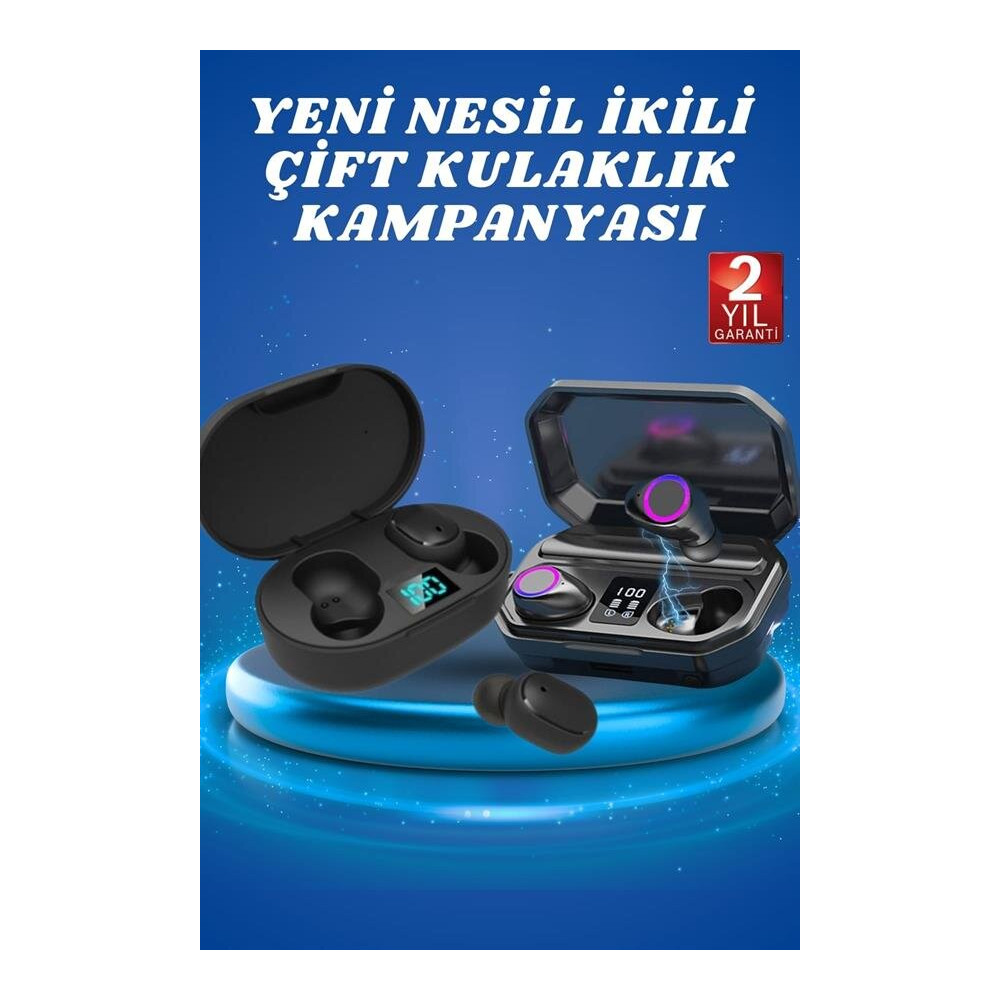 Çift Kulaklık Kampanyası Dokunmatik Kontrol Kulak İçi Yüksek Ses Kalit