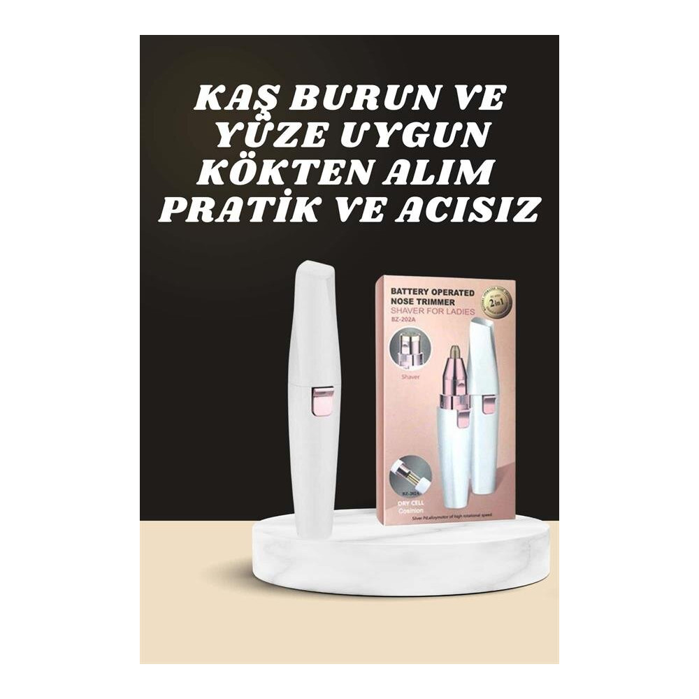Kulak Burun ve Yüz Epilasyon Aleti ve Yüz Masaj Aleti İkili Cilt Bakım