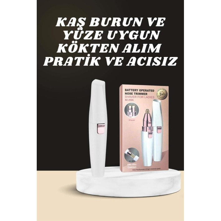 Kulak Burun ve Yüz Epilasyon Aleti ve Yüz Masaj Aleti İkili Cilt Bakım
